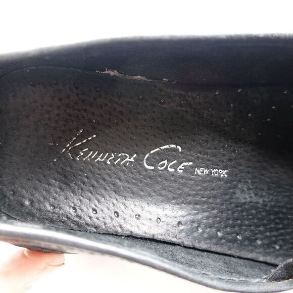 Kenneth Cole New York Black Horse-bit Square Toe Black Slip on Loafer Size 10 - Picture 8 of 10